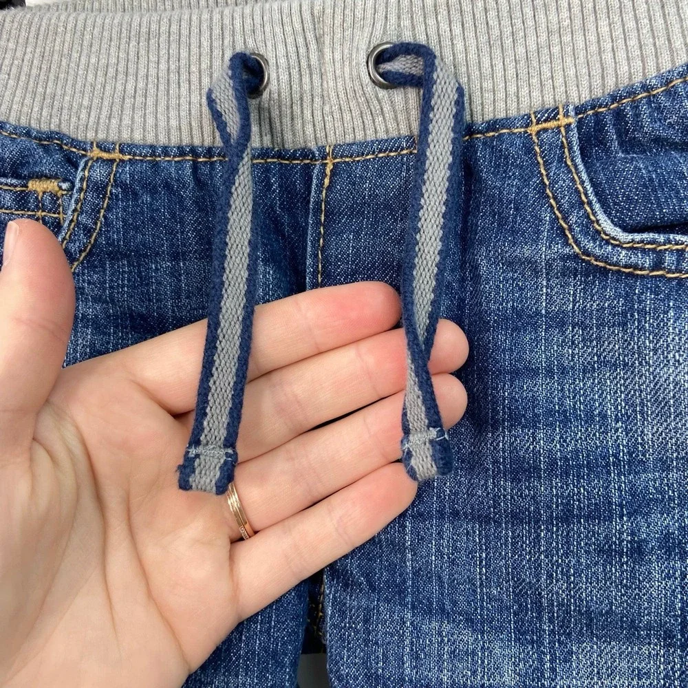 Baby GAP unisex pull on cotton blue denim medium wash jeans pants casual 12-18 m